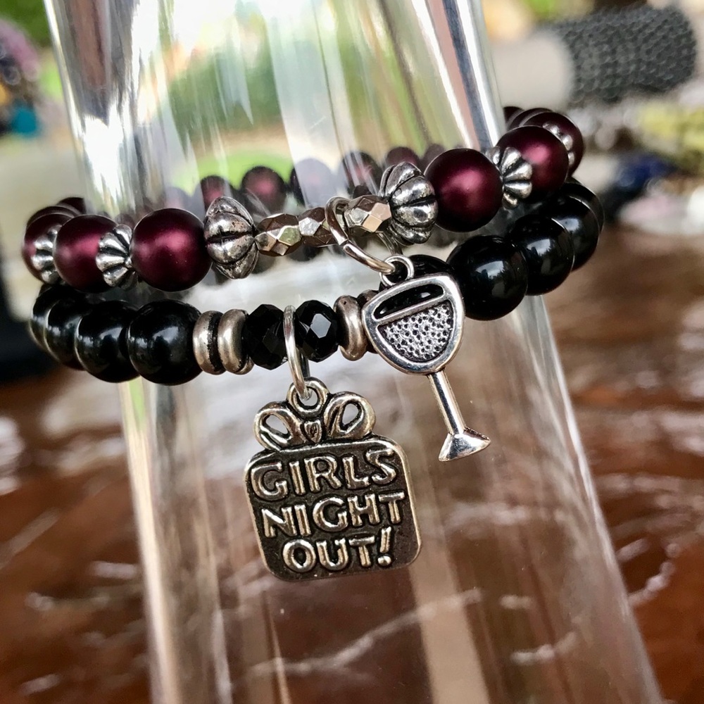 “GIRLS NIGHT OUT” Charmed Bracelet Set